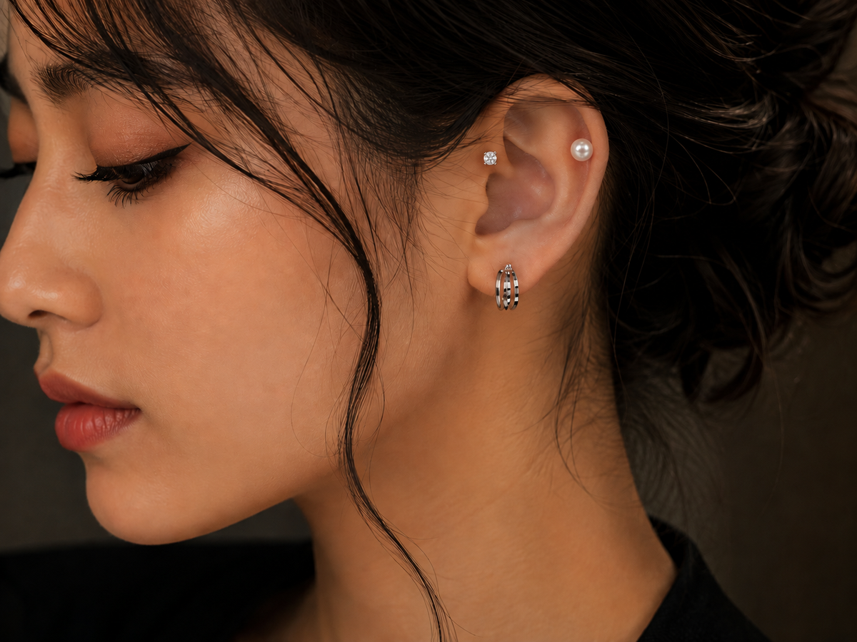 Éclat Trio Luxe | Premium Pearl, Crystal & Statement Drop 3-Piece Earring Set