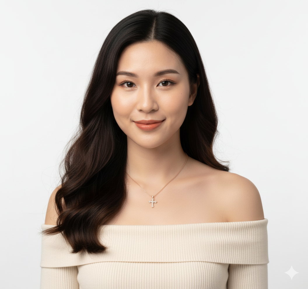 Grand Gold Plated Cross Necklace | Traditional American Diamond Bridal Jewelry
