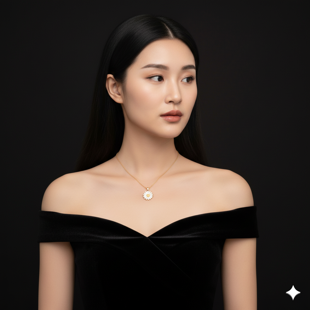 Twinkling 4-Piece Layered Gold Plated Necklace & Chain Set