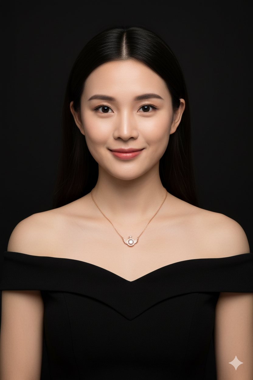 Rose Gold Gemstone Pendant Necklace for Women | Elegant Luxury CZ Stone Jewelry