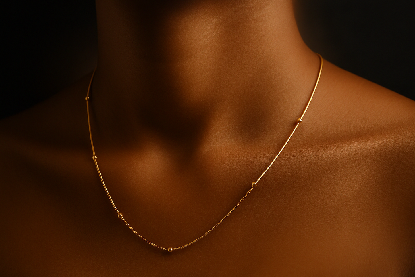 Anti-Tarnish Gold Plated Necklace for Women | Adjustable Chain
