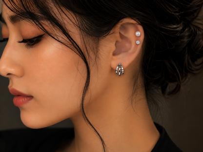 Éclat Trio Luxe | Premium Pearl, Crystal & Statement Drop 3-Piece Earring Set
