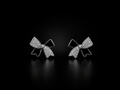 Glamour Bow Spark | Premium American Diamond Statement Earrings