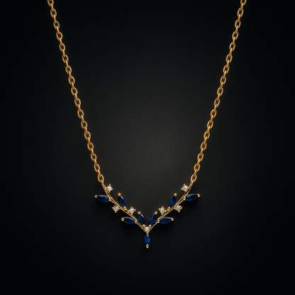 Sterling Halsband with Delicate American Diamond Sparkle | Elegant Gold Plated Necklace