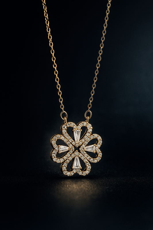 Rose Gold Plated Magnetic Heart Necklace | Stainless Steel Base