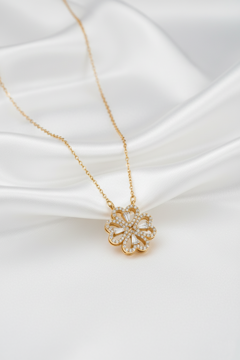 Rose Gold Plated Magnetic Heart Necklace | Stainless Steel Base