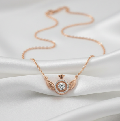 Rose Gold Gemstone Pendant Necklace for Women | Elegant Luxury CZ Stone Jewelry