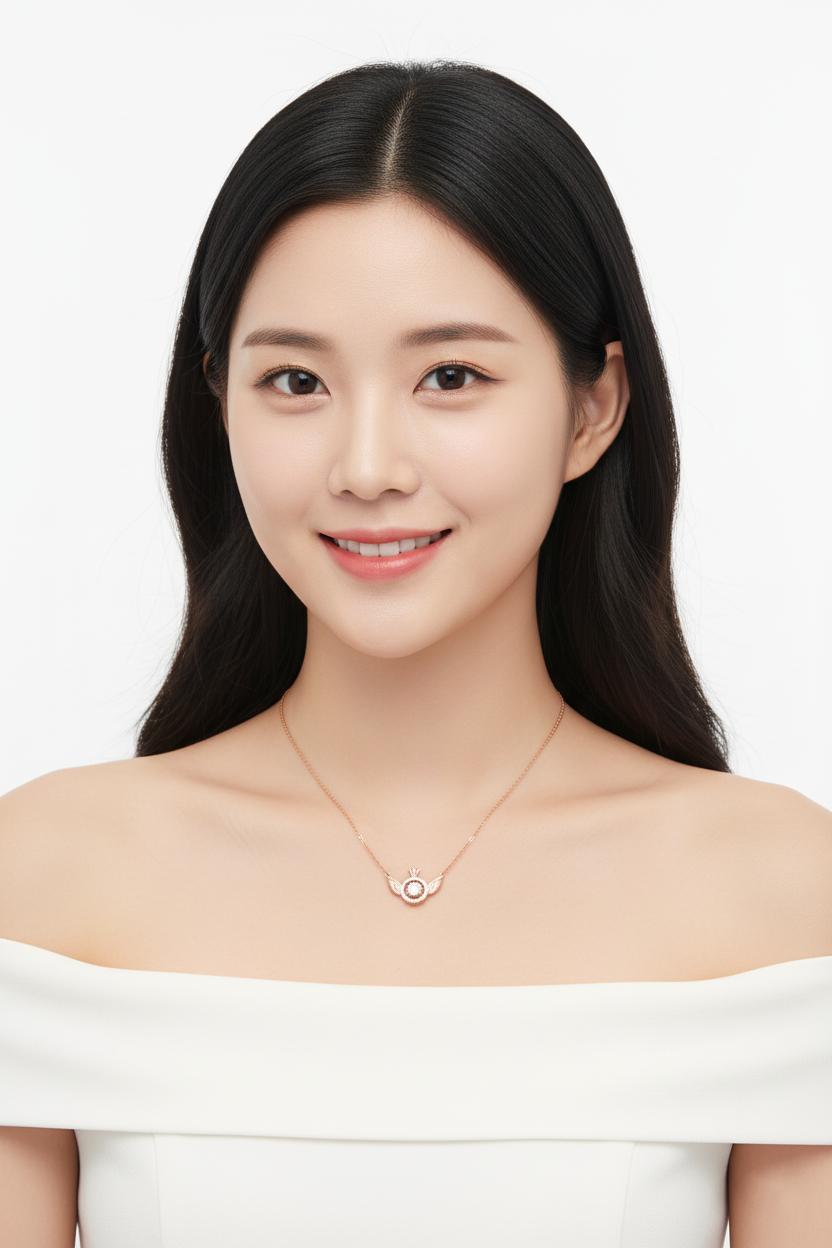 Rose Gold Gemstone Pendant Necklace for Women | Elegant Luxury CZ Stone Jewelry