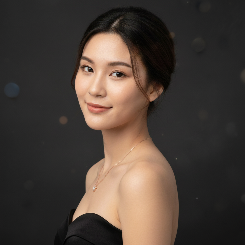 Fancy Rose Gold Plated American Diamond Pendant Necklace for Women & Girls