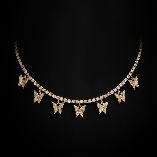 Lumine Dainty Gold Plated CZ Studded Necklace | Elegant Single Layer Design for Women
